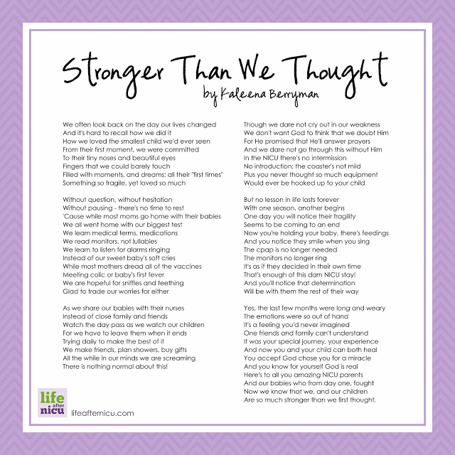 To All My Preemie Parents - We Are Stronger than we Thought