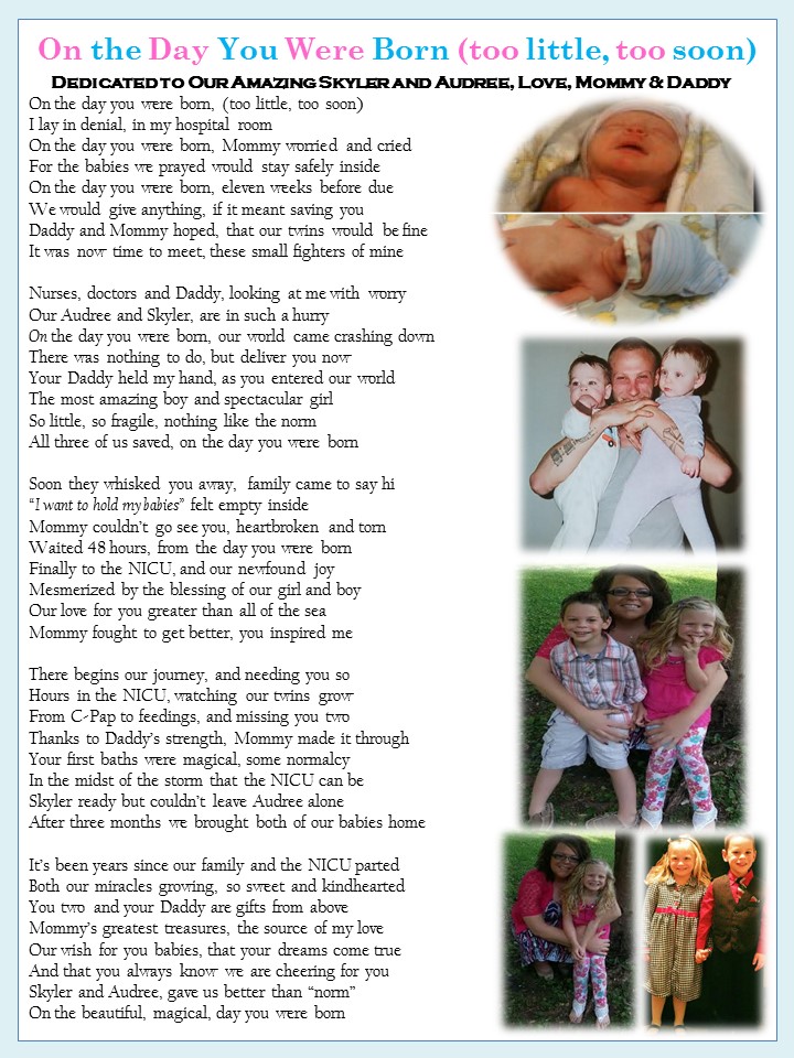 On the Day You Were Born, for Skyler and Audree