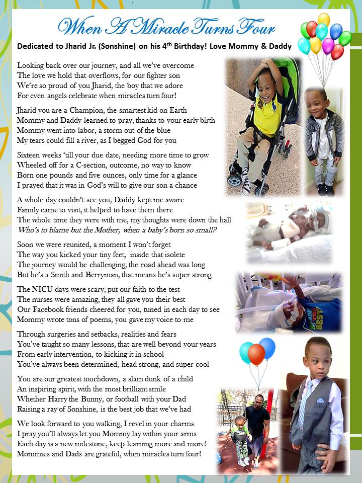 When a Miracle Turns Four, Jharid Jr.